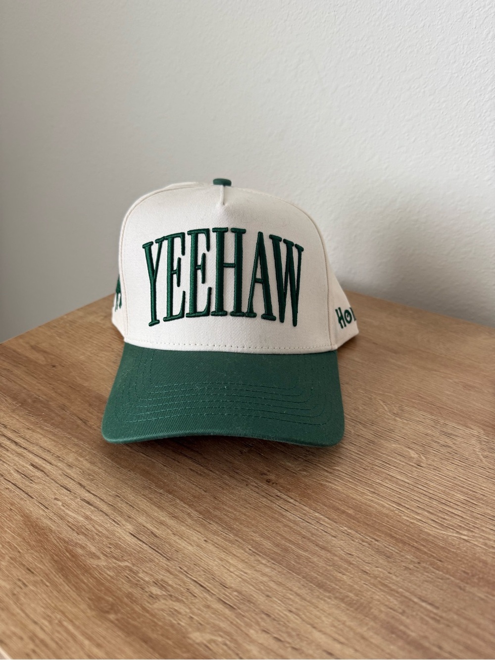 YEEHAW Green and Cream Trucker Hat